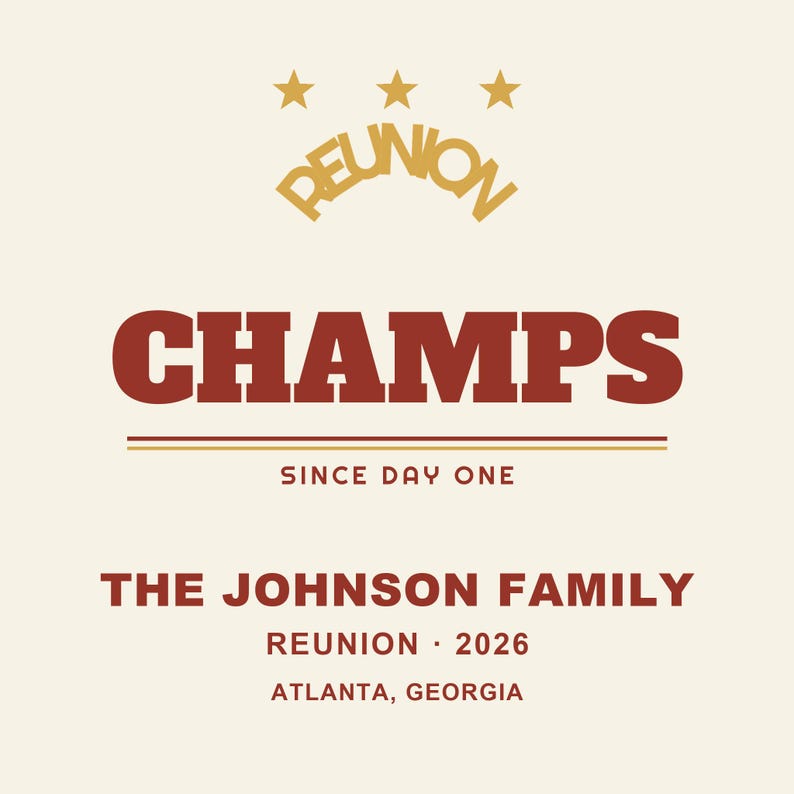 Personalized Family Reunion Tote Bag Custom Cotton Canvas Gift, Custom Name Year Design, 2026 Reunion Keepsake, Varsity Style Family Tote image 1