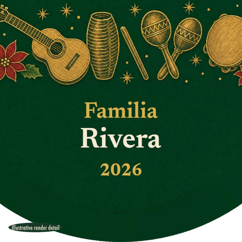 Navidad Boricua Ornament Personalized, Puerto Rican Family Name Ceramic 2026 Bild 4