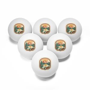 Lake Reunion Family Ping Pong Balls 6 Pack Party Favor Game Night, Custom Reunion Game Gift, Outdoor Picnic Activity Balls, Custom Favor image 2