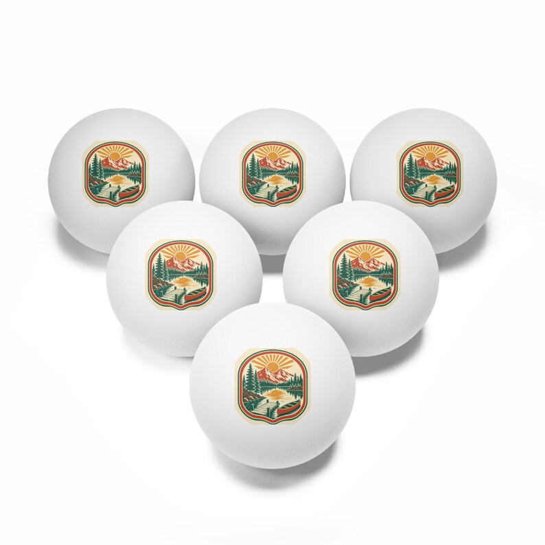 Lake Reunion Family Ping Pong Balls 6 Pack Party Favor Game Night, Custom Reunion Game Gift, Outdoor Picnic Activity Balls, Custom Favor image 2