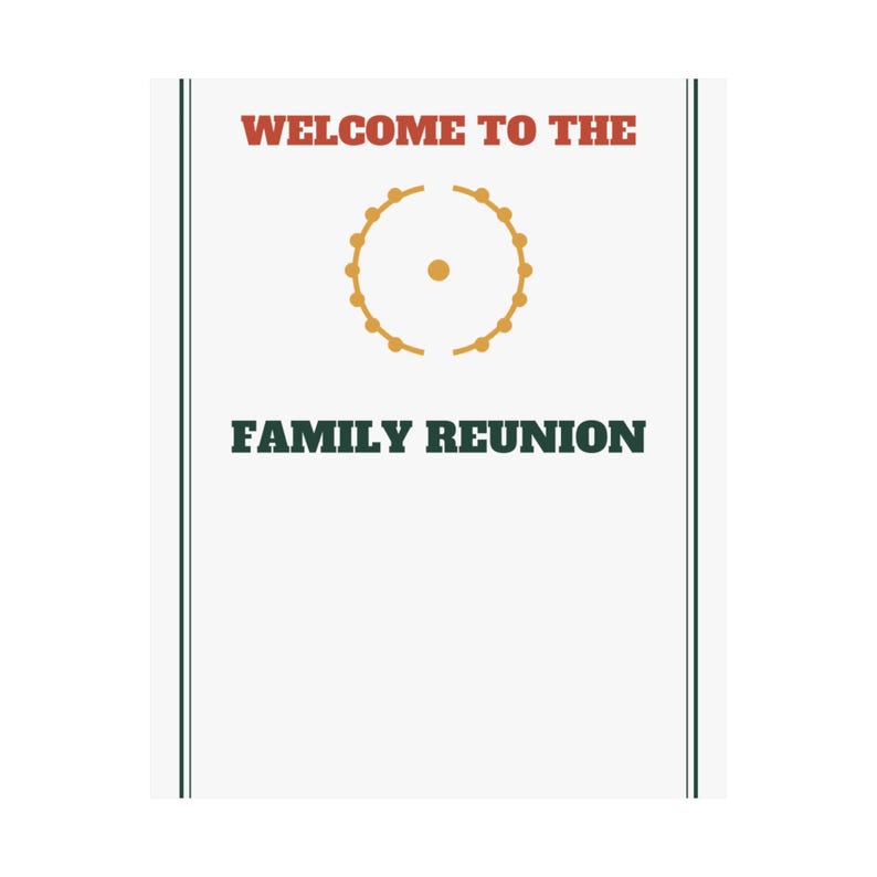 Family Reunion Welcome Sign Classic Poster Personalized | Custom Name, Year & Location image 18
