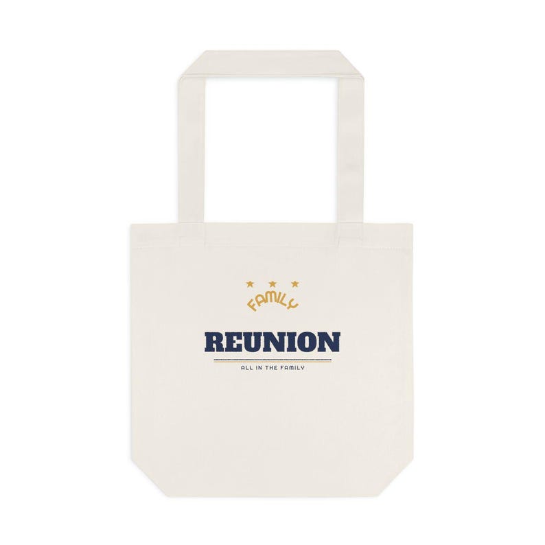 Personalized Family Reunion Tote Bag 2026 Cotton Canvas, Custom Name Reunion Gift Tote, Summer Reunion Keepsake Bag, Family Photo Tote image 2