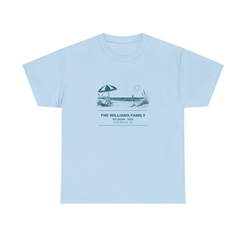 Family Reunion Beach Shirt 2026, Custom Name Personalized Matching Group Tee 画像 2