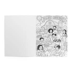 Family Reunion Coloring & Activity Book for Kids, Printed Reunion Favor, Kids Coloring Pages, Reunion Party Games, Family Reunion Gift Book image 2