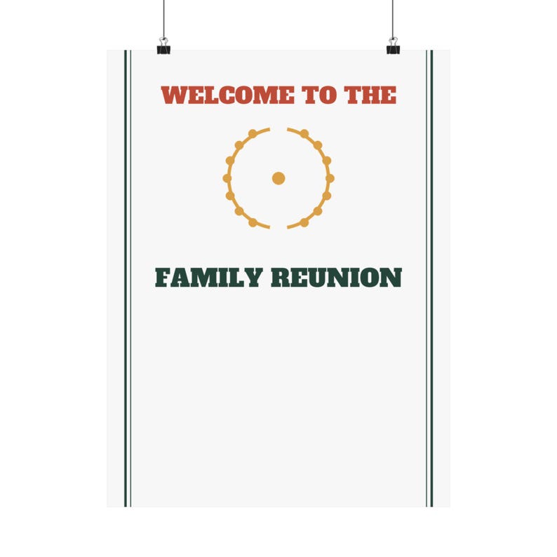 Family Reunion Welcome Sign Classic Poster Personalized | Custom Name, Year & Location image 9