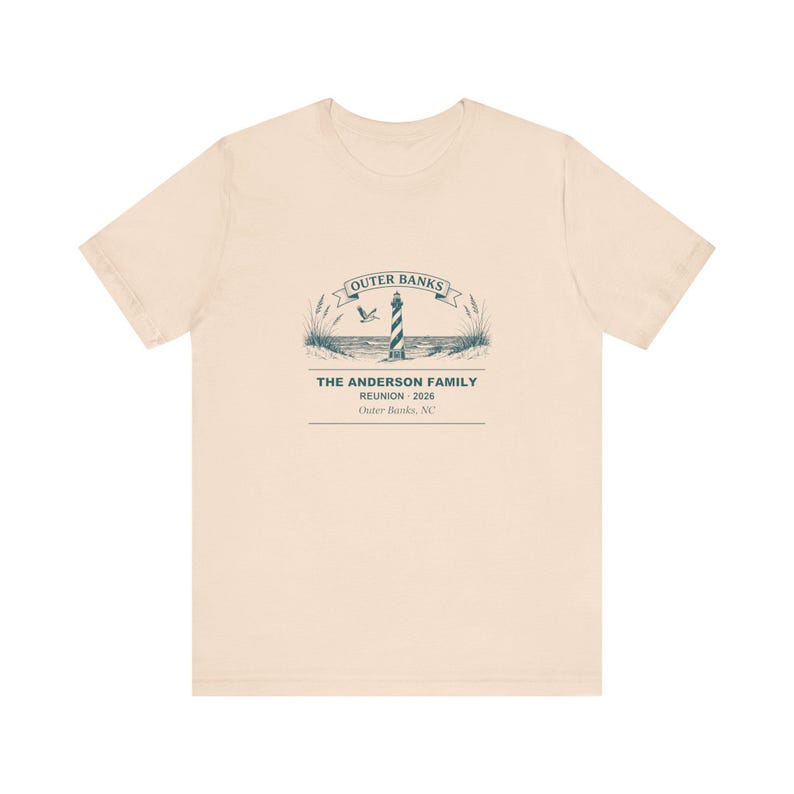 Outer Banks Family Reunion Shirt, Personalized Matching Name Tee for Beach Vacation Groups, Custom 2026 Reunion Gift for Family Gathering afbeelding 5