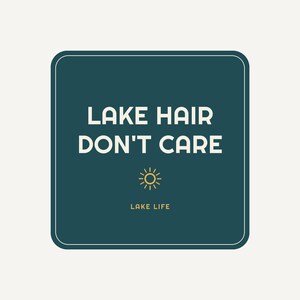 Lake Hair Dont Care Koozie, Funny Lake Life Can Cooler Sleeve, Summer Lake House Party Favor Gift, Vacation Drink Holder for Her, Beach Pool image 3