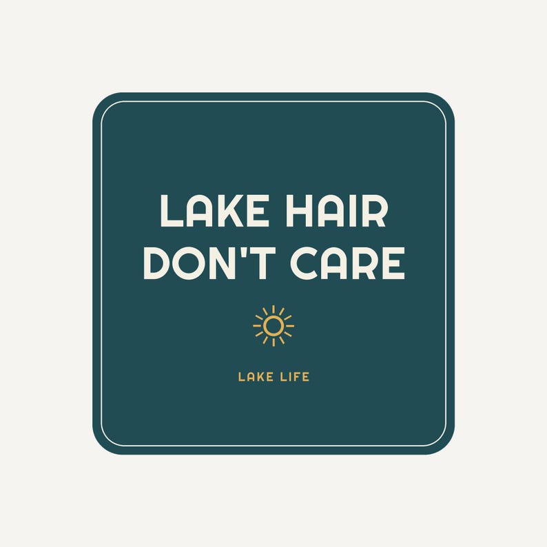 Lake Hair Dont Care Koozie, Funny Lake Life Can Cooler Sleeve, Summer Lake House Party Favor Gift, Vacation Drink Holder for Her, Beach Pool image 3