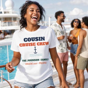 Affordable Cousin Cruise Crew Shirt Personalized | Custom Name & Year, Matching Cousin Cruise Tee image 1