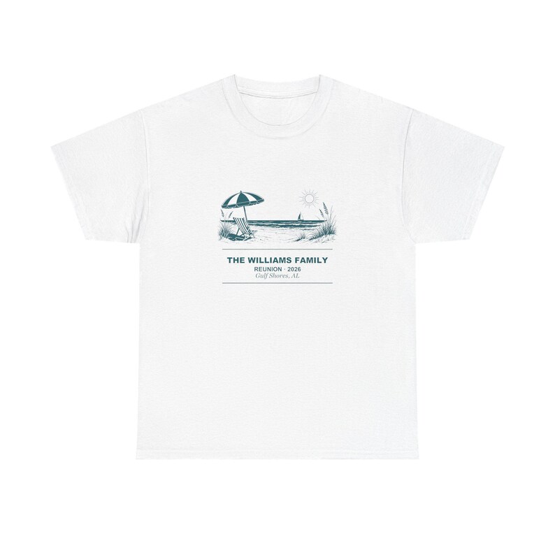 Family Reunion Beach Shirt 2026, Custom Name Personalized Matching Group Tee 画像 3