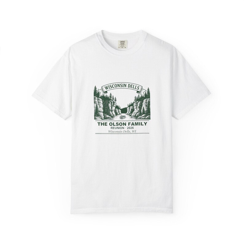 T-shirt personnalisé pour réunion de famille Wisconsin Dells 2026 T-shirt groupe assorti avec nom personnalisé image 3