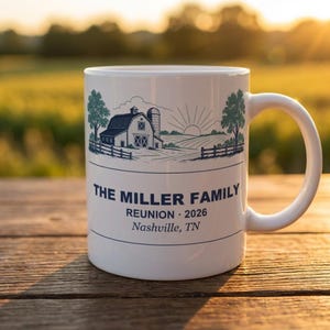 Personalized Family Reunion Coffee Mug 2026 Custom Name Farm Family Matching Cup Gift image 3
