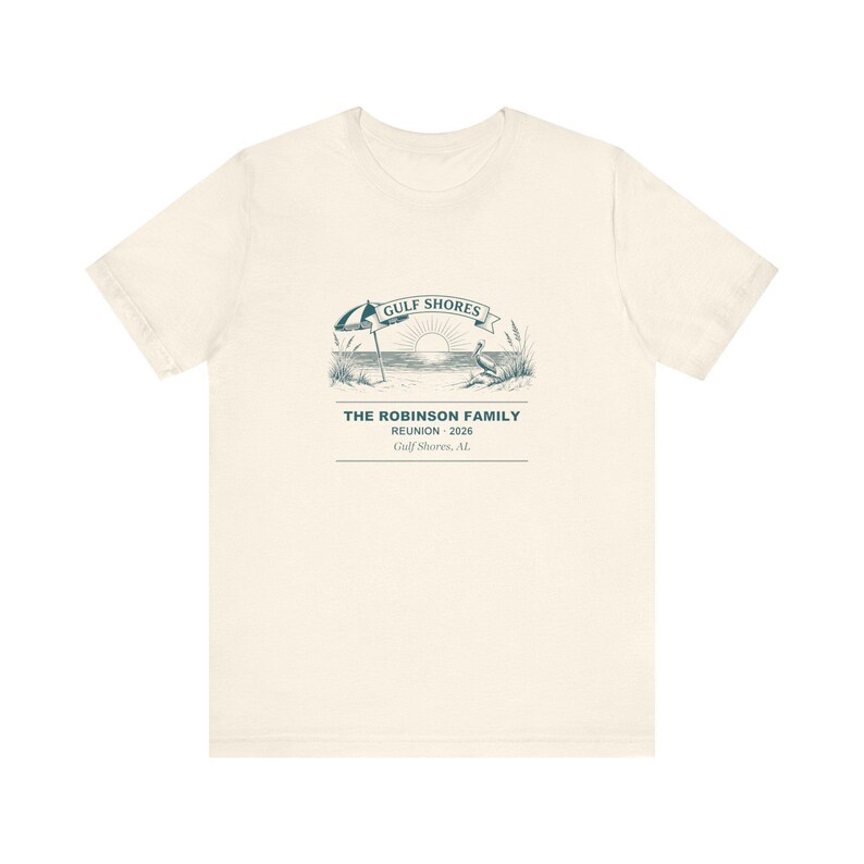 Personalized Family Reunion Shirt 2026 Gulf Shores Name Matching Tee, Beach Vacation Gift, Matching Reunion T-Shirt, Summer Keepsake image 4