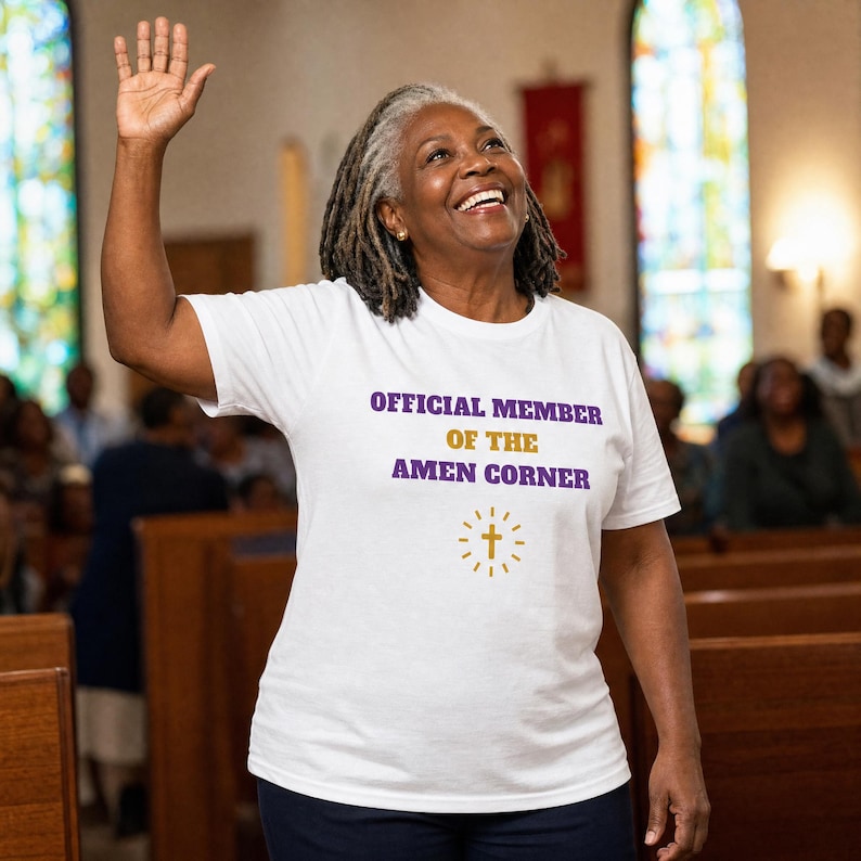 Official Member of the Amen Corner Shirt, Funny Church Tee immagine 1