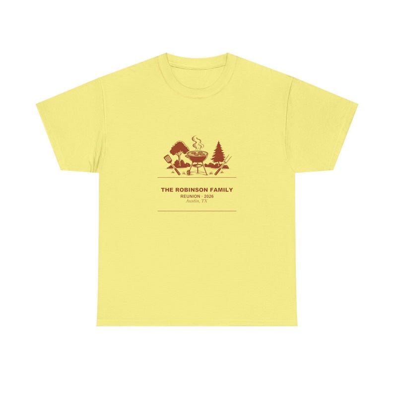 Camiseta de reunión familiar 2026, camiseta a juego personalizada para barbacoa en el jardín con nombre personalizado imagen 2