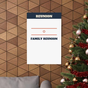 Family Reunion Welcome Sign Bold Poster Personalized | Custom Name, Year & Location Bild 4