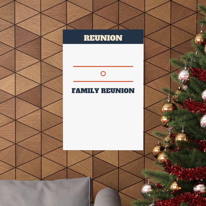 Family Reunion Welcome Sign Bold Poster Personalized | Custom Name, Year & Location Bild 4