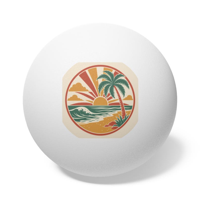 Beach Reunion Family Ping Pong Balls 6pc | Reunion Party Favor, Game Night image 1