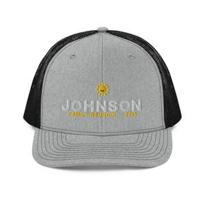 Custom Family Reunion Hat, Personalized Embroidered Trucker Cap with Name 2026 image 3