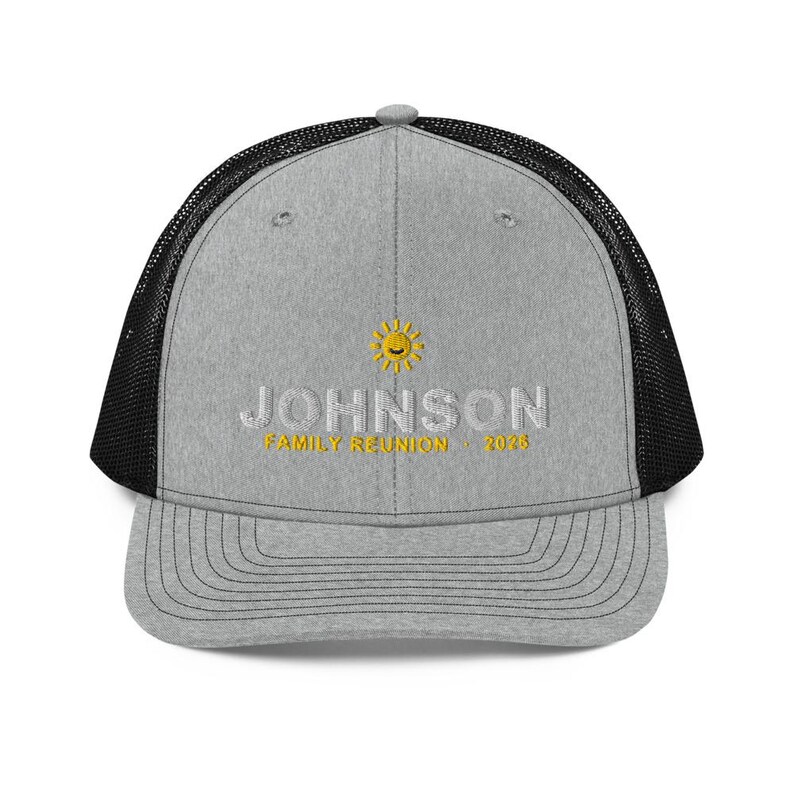Custom Family Reunion Hat, Personalized Embroidered Trucker Cap with Name 2026 image 3