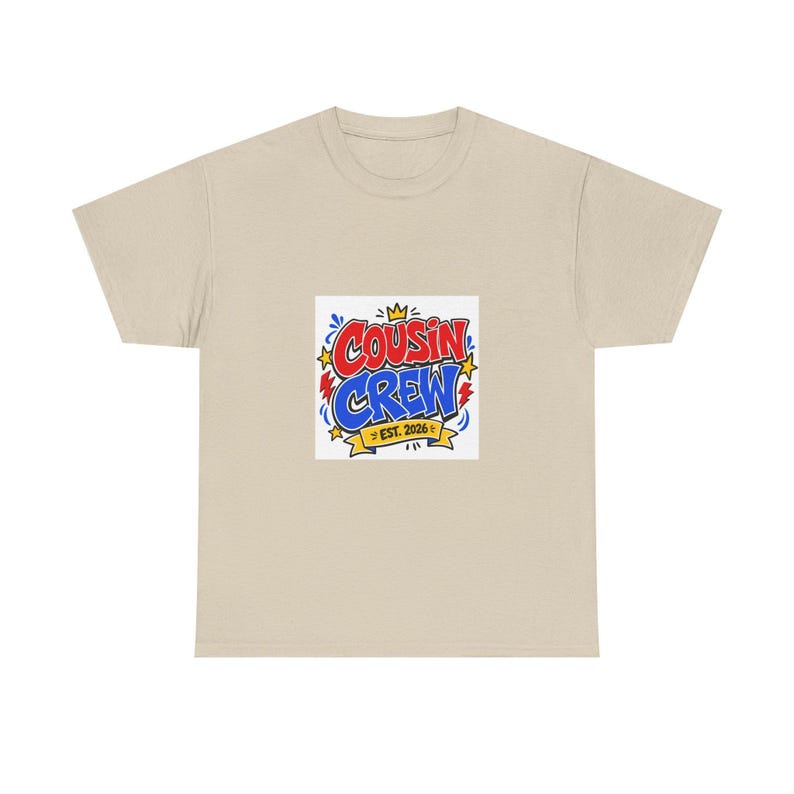 Custom Cousin Crew Reunion T Shirt 2026, Personalized Family Matching Tee, Squad Gift Top Design, Celebration Keepsake Apparel Piece image 4