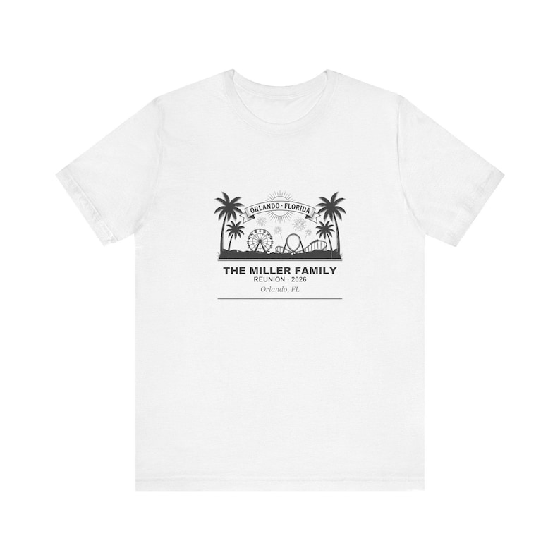 Family Reunion Matching Tee, Personalized Orlando 2026 Custom Name Shirt image 3
