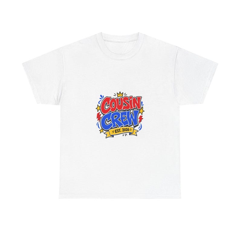 Custom Cousin Crew Reunion T Shirt 2026, Personalized Family Matching Tee, Squad Gift Top Design, Celebration Keepsake Apparel Piece image 2