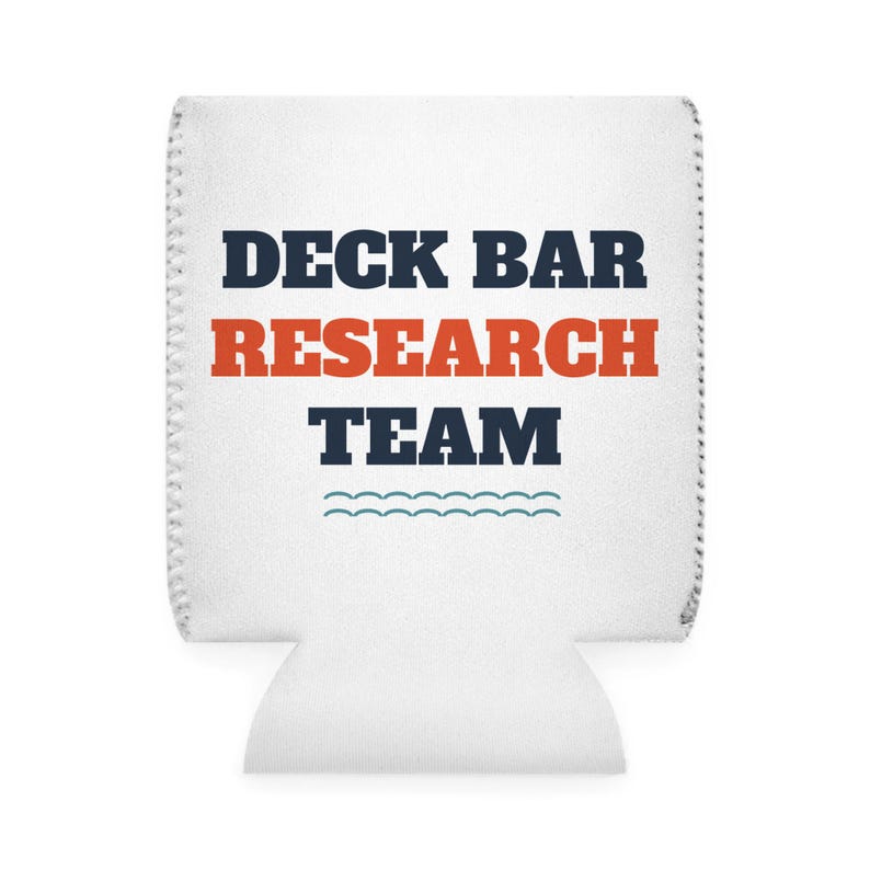 Enfriador de latas de bebidas para cruceros del equipo de investigación del bar de cubierta, divertido enfriador de latas de bebidas imagen 1