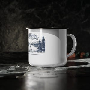 Personalized Family Reunion Mug, Lake George Enamel Camp Cup, Adirondacks Custom Name Travel Mug, 2026 Family Gathering Keepsake Gift image 3