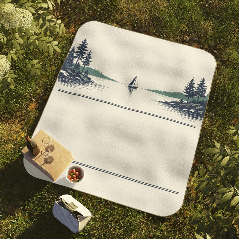 Personalized Lake House Family Reunion Picnic Blanket | Custom Family Name, Year & Location | Matching Reunion Gift 2026 image 6