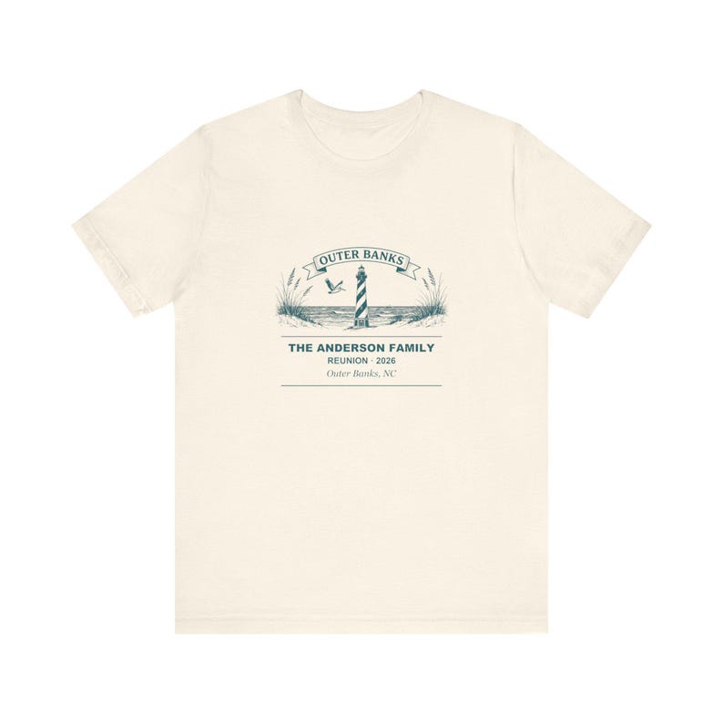 Outer Banks Family Reunion Shirt, Personalized Matching Name Tee for Beach Vacation Groups, Custom 2026 Reunion Gift for Family Gathering afbeelding 4