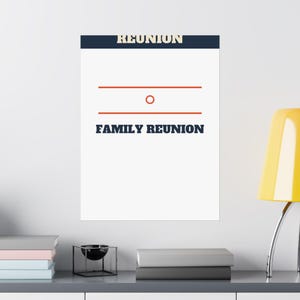 Family Reunion Welcome Sign Bold Poster Personalized | Custom Name, Year & Location Bild 16
