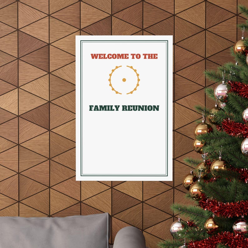Family Reunion Welcome Sign Classic Poster Personalized | Custom Name, Year & Location image 4