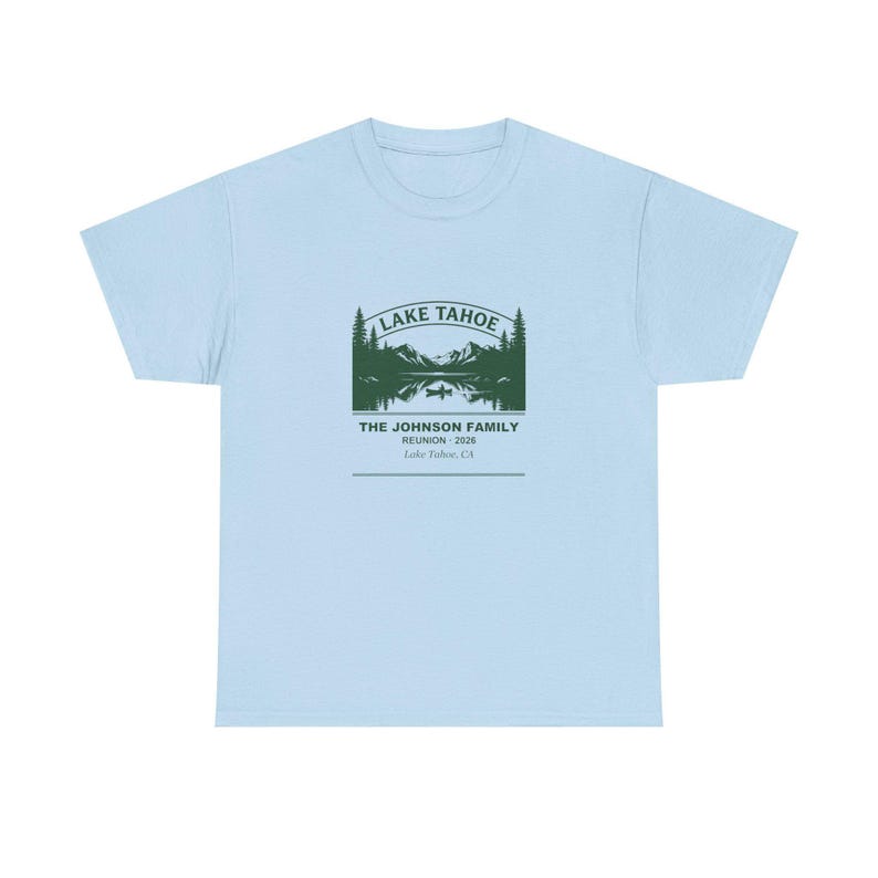 Personalized Family Reunion Shirt, Lake Tahoe 2026 Custom Name Matching Tee, Group Vacation Apparel, Family Trip Gift, Reunion Souvenir Bild 3