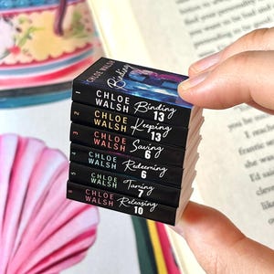 Mini Boys of Tommen Books (set of 6 mini books) | Miniature Tiny Bookshelves Quality Bookish Decor Library Accessories binding 13 romance