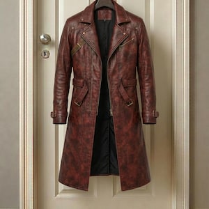 Devil May Cry 3 Dante Red Leather Trench Coat | Cosplay Costume for Men Women.