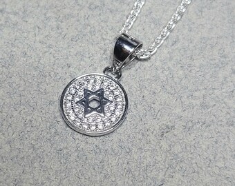 Star Of David Pendant Necklace For Women - 925 Sterling Silver With Cubic Zirconia, 40+5cm Chain - View #12