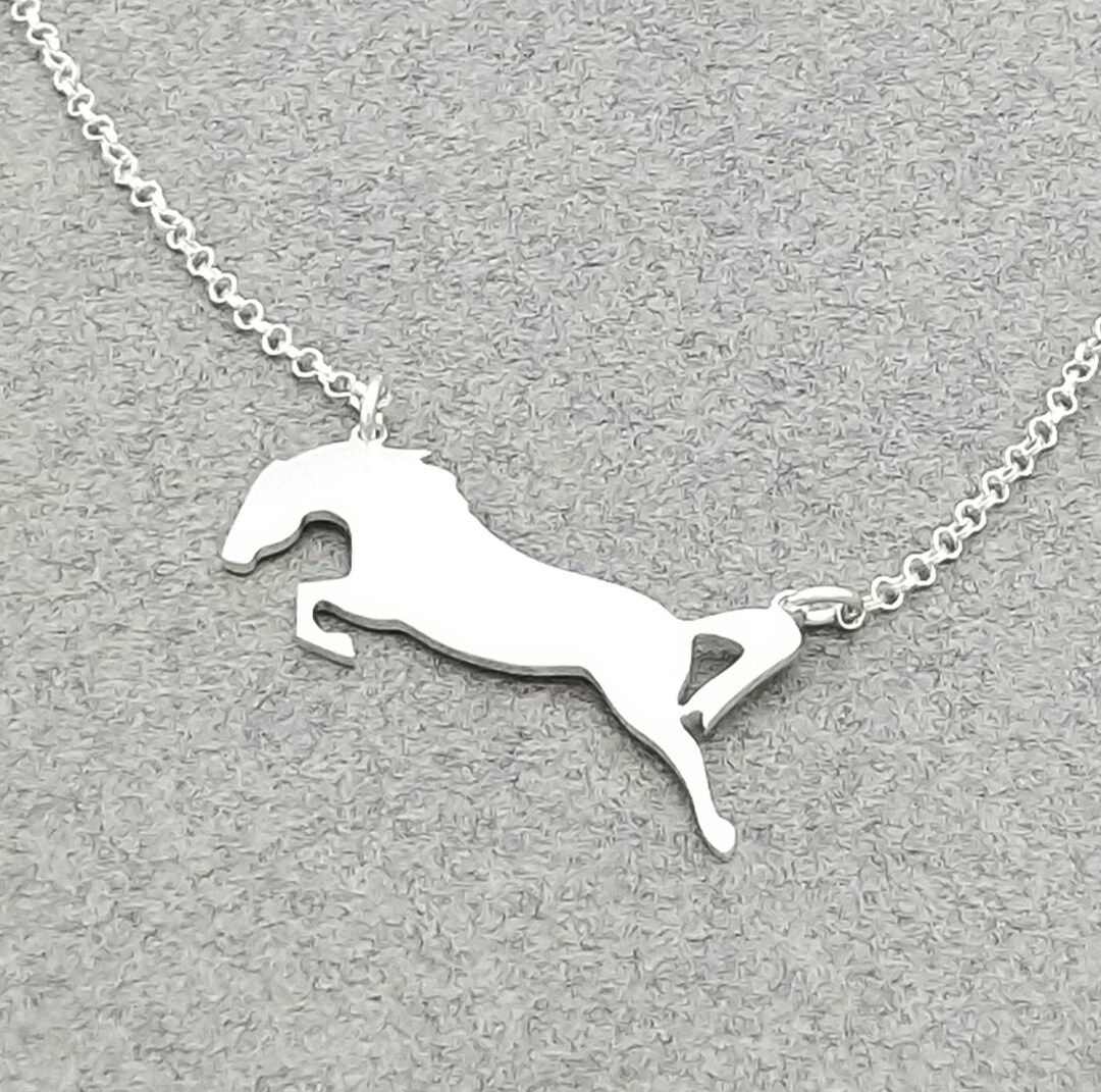 Horse Necklace Sterling Silver, Silver Horse Necklace, Pendant