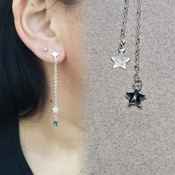Royal Blue Star of David Crystal Post Earrings Royal Blue Star of David Crystal Post Earrings