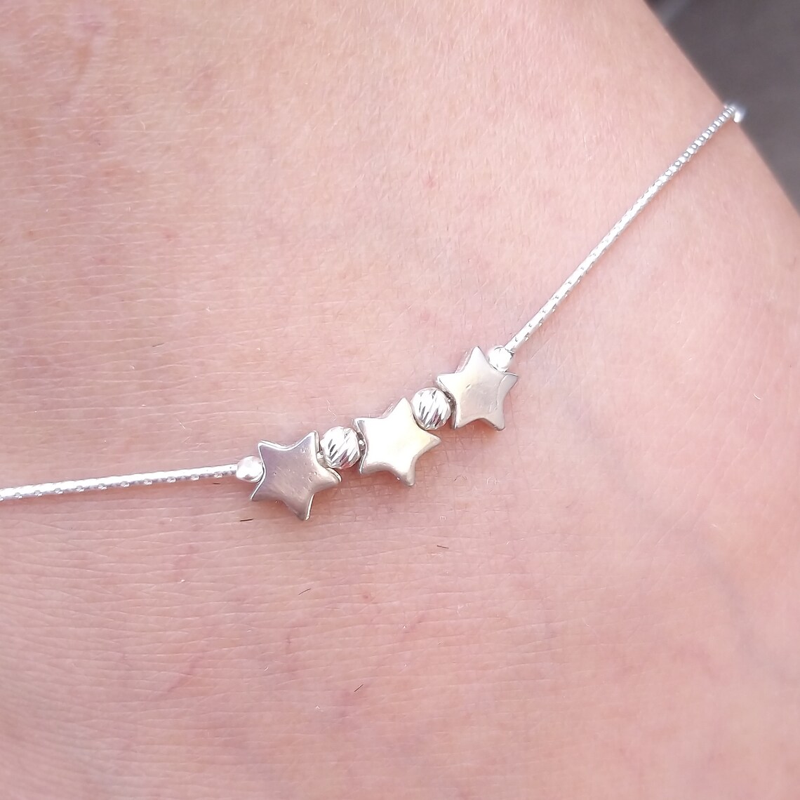 Dainty Gold Star Anklet 14K Goldfilled Anklet Gold Foot Etsy