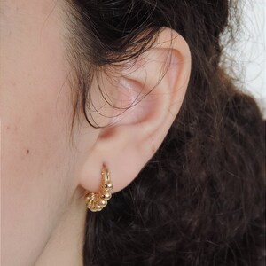 14k Goldfilled Small Hoop Earrings, Wire wrapped Hoop Earrings, Delicate Earrings, Gift For Her