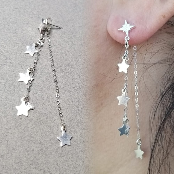 Long sale star earrings