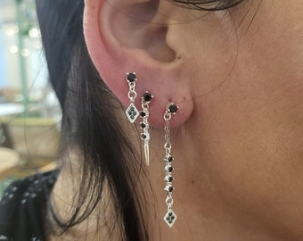 Boucles D'oreilles Créoles Femme Argent 925 - Hypoallergénique, Sans Nickel - Cadeau Saint-Valentin, Noël, Anniversaire