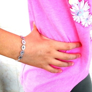 Name Bracelet, Sterling Silver Name Bracelet, personalized Sterling Silver Name Bracelet, Bridesmaids Gift, Children Name Bracelet,girl gift