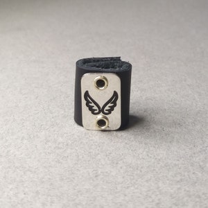 Sterling Silver Wings Leather Hair Bead, Rasta Beads, Hair Braids Beads, Wings Bead