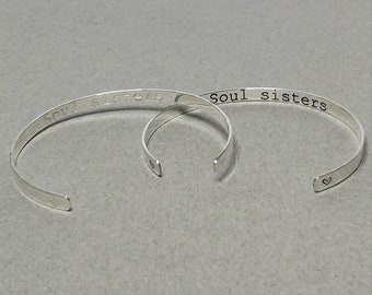 2 Sister bracelet, 2 Soul Sterling Silver Braceet, Personalized Friend Ship Bracelet, Gift For Her, BFF Gift, Friendship Jewelry