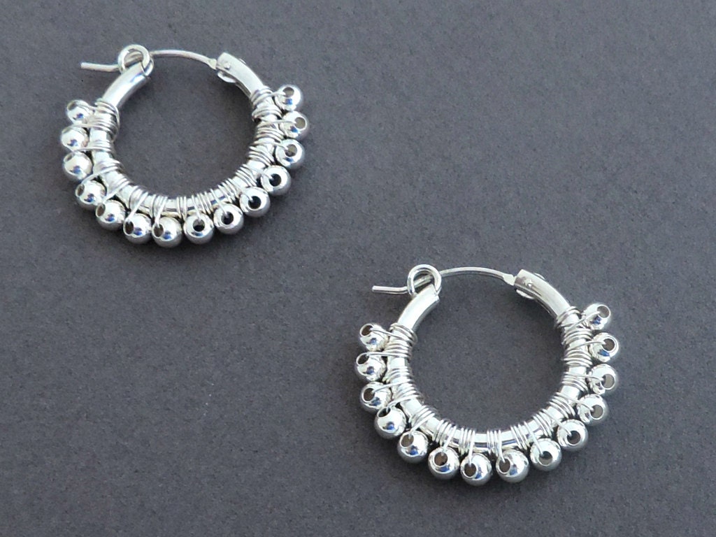 Akia Hoop Earrings - Silver