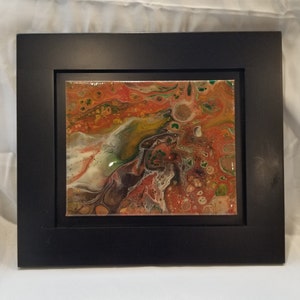 Earth Tone on Cabinet Door - Fluid Art - Abstract Art - Acrylic Painting - Paint Pour Art