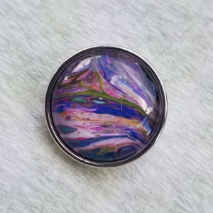 18mm Snap Charm - Fluid Acrylic - Fluid Art - Functional Art #31