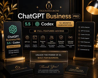 ChatGPT Business Pro 5.5 codex 12-Month | Full features